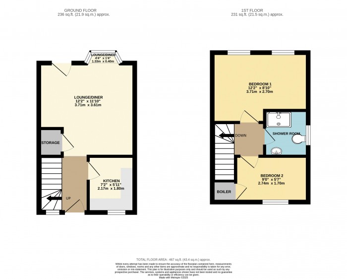 Floorplan for Willow Court, Bracebridge Heath, Lincoln