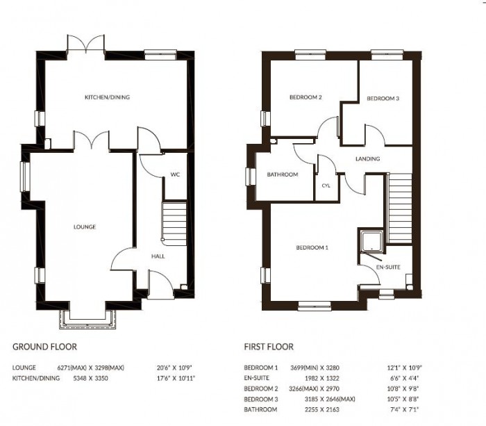 Floorplan for Plot 114, Langton Rise, Horncastle