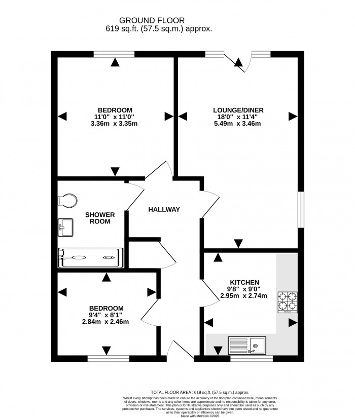 Floorplan for Greenaway Court, Cherry Willingham, LN3 4JA