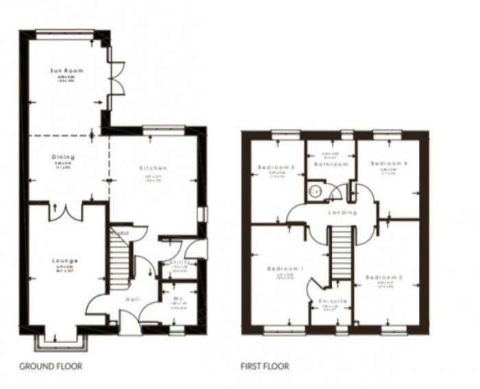 Floorplan for Plot 109, The Fordite, Langton Rise, Horncastle
