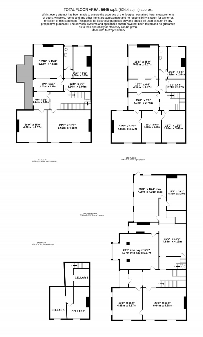 Floorplan for Lindum Terrace, Lincoln