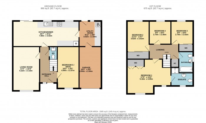 Floorplan for Kenyon Close, Heighington, Lincoln