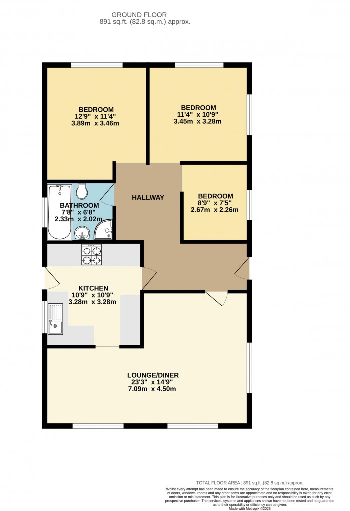 Floorplan for Shakespeare Avenue, Scunthorpe