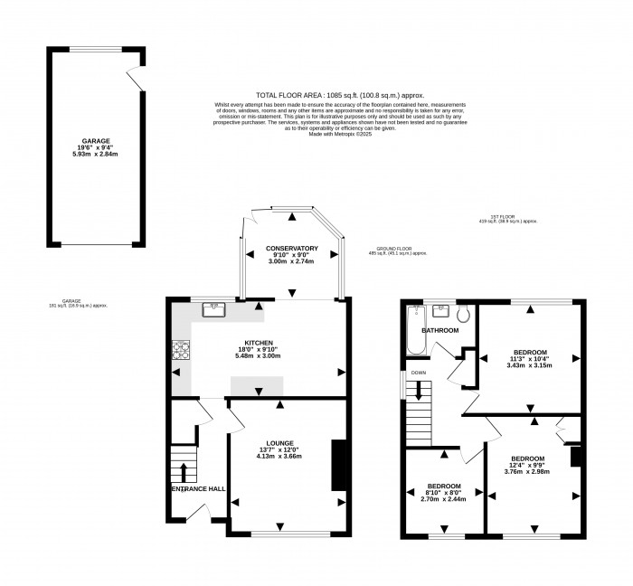 Floorplan for Ash Grove, North Hykeham, Lincoln