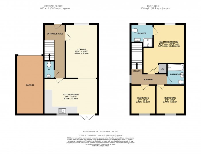 Floorplan for Hutton Way, Market Rasen