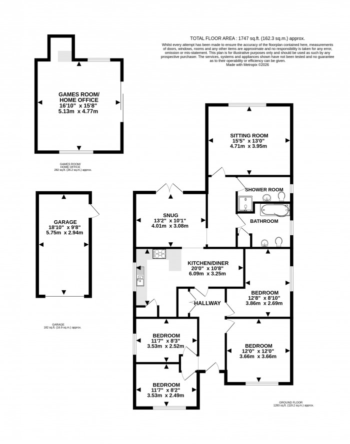 Floorplan for Westfield Drive, North Greetwell