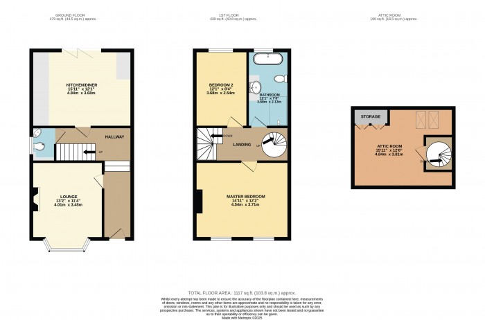 Floorplan for Alexandra Terrace, West End, Lincoln
