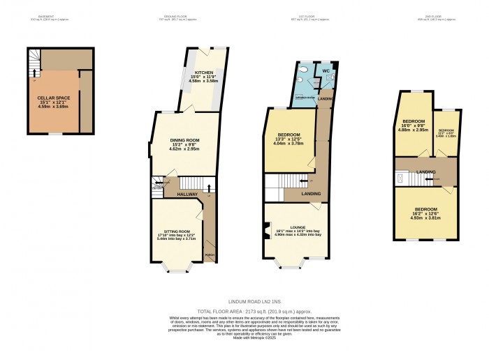 Floorplan for Lindum Road, Uphill, Lincoln