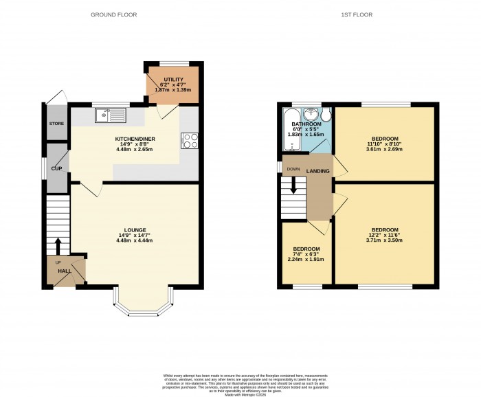 Floorplan for Cornwall Road, Scunthorpe