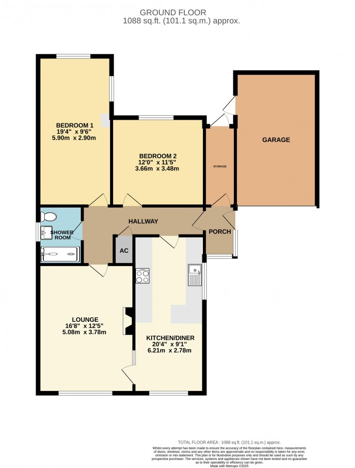 Floorplan for Wragby Road, Bardney, Lincoln