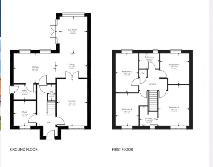 Floorplan for Plot 17, The Citrine, Saxon Park, Branston, Lincoln