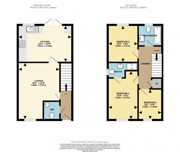 Floorplan for Brutus Court, North Hykeham, Lincoln