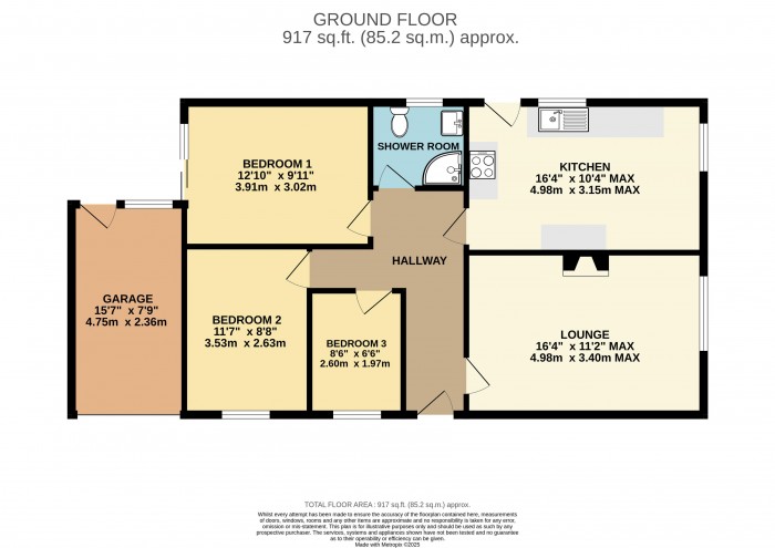 Floorplan for Dane Close, Metheringham, Lincoln