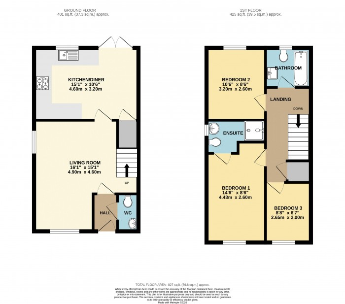Floorplan for Petunia Way, Witham St. Hughs, Lincoln