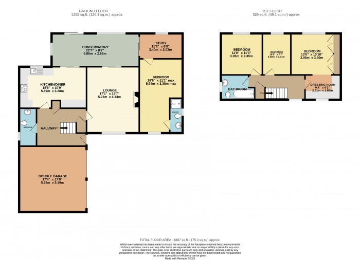 Floorplan for Reading Close, Washingborough, Lincoln