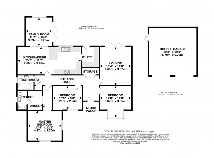 Floorplan for Oak Lodge, The Paddock, Dry Doddington