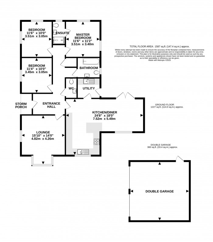 Floorplan for The Rowans, The Paddock, Dry Doddington
