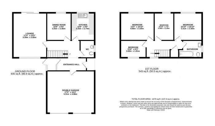Floorplan for Gleneagles Grove, Heighington, Lincoln