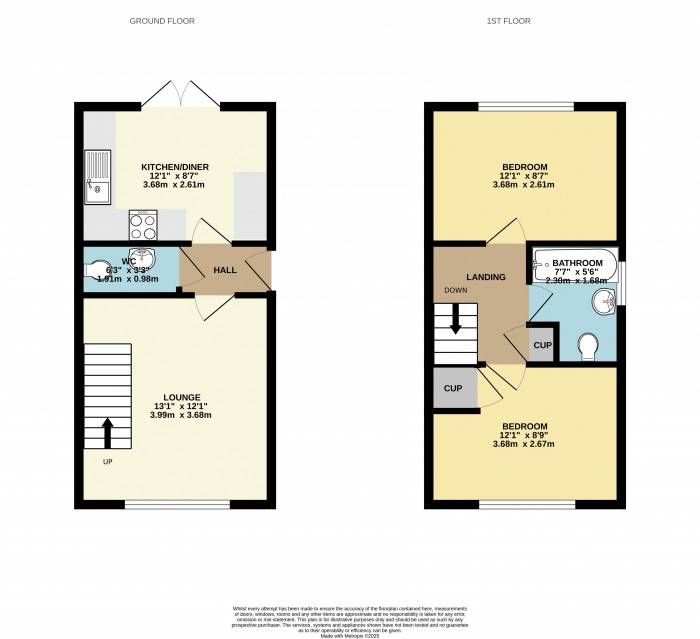 Floorplan for Bilberry Close, Scunthorpe
