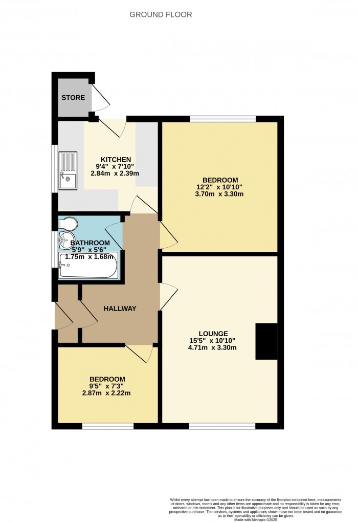 Floorplan for Dewsbury Avenue, Scunthorpe