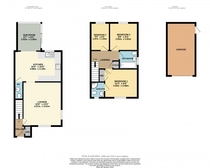 Floorplan for Bennetts Mill Close, Woodhall Spa