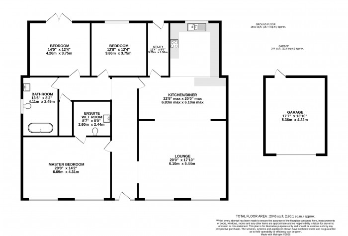 Floorplan for Potters Lodge, Barff Road, Potterhanworth