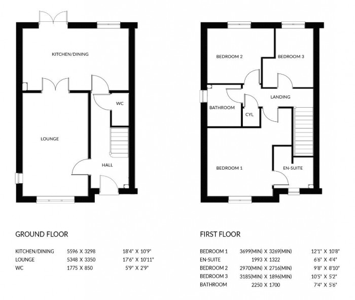 Floorplan for Plot 112, The Agate, Langton Rise, Horncastle, LN9 5FJ