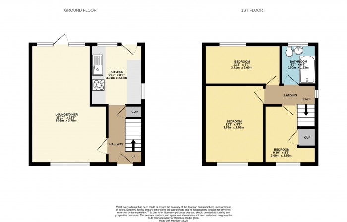Floorplan for Dewsbury Avenue, Scunthorpe