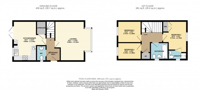 Floorplan for Moorhen Close, Market Rasen