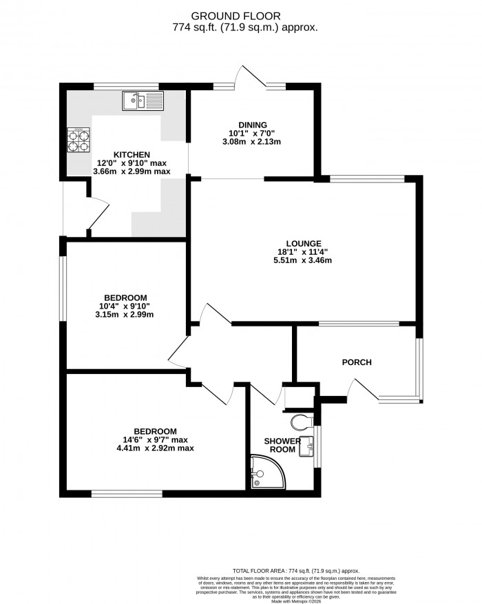 Floorplan for Magnolia Close, Branston, Lincoln