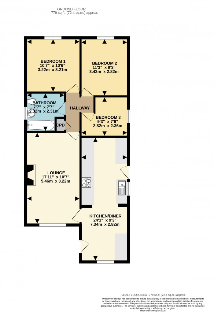 Floorplan for Calder Road, Lincoln