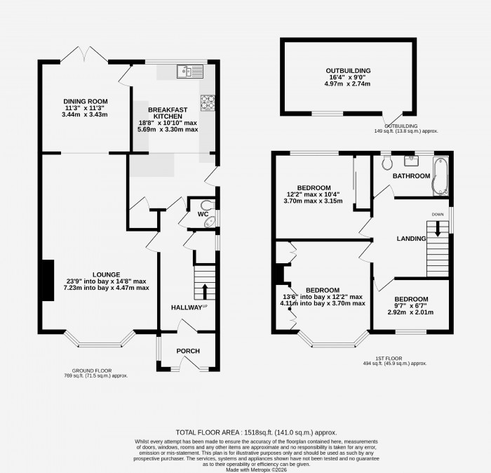 Floorplan for Broadway, Uphill, Lincoln