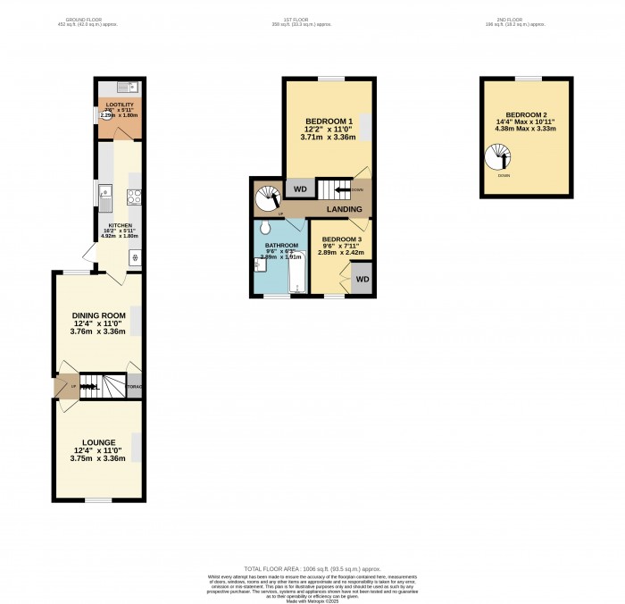 Floorplan for St. Nicholas Street, Uphill Lincoln