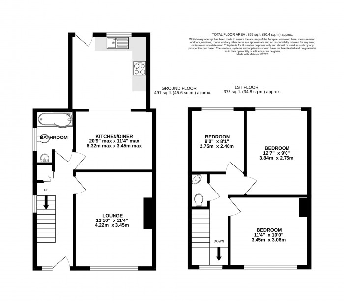 Floorplan for Hathersage Avenue, North Hykeham