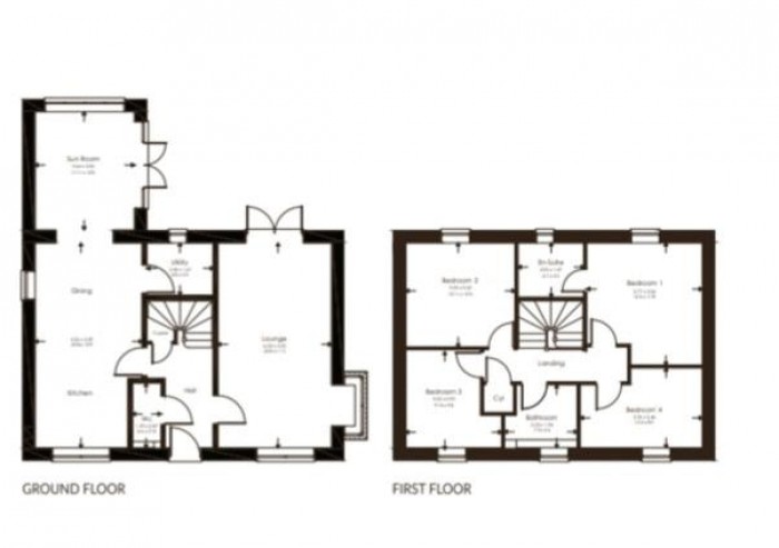 Floorplan for Plot 110, The Emerald, Langton Rise, Horncastle, Lincoln