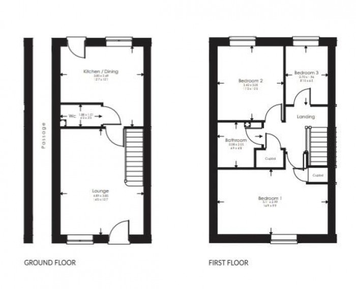 Floorplan for Plot 62, The Garnet, Langton Rise, Horncastle