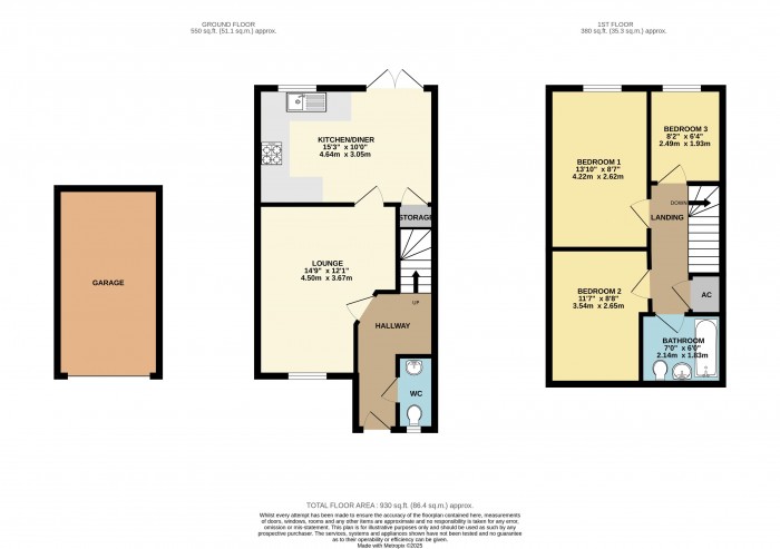 Floorplan for Jubilee Close, Cherry Willingham
