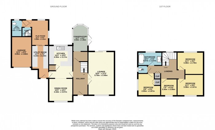Floorplan for Clare Crescent, Bottesford