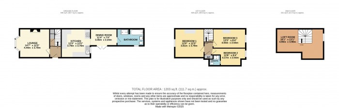 Floorplan for Cecil Street, Uphill, Lincoln