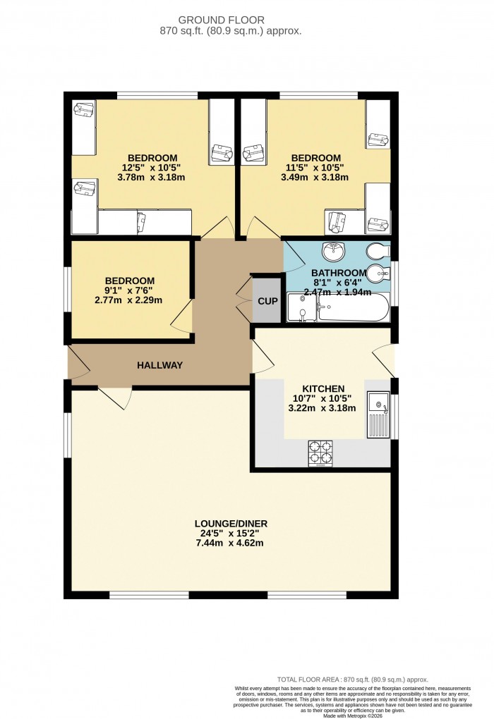 Floorplan for Holme Drive, Burton Upon Stather