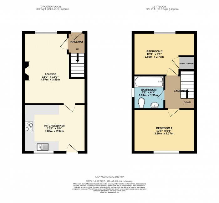 Floorplan for Lady Meers Road, Cherry Willingham, Lincoln