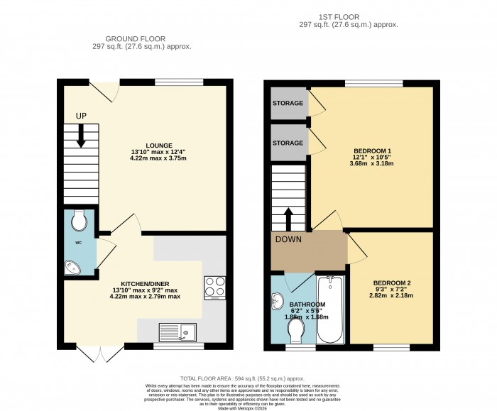 Floorplan for Kingfisher Close, Cherry Willingham, Lincoln