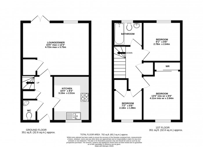Floorplan for Crowder Close, Bardney, Lincoln
