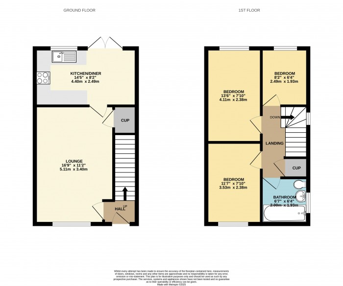 Floorplan for Tilia Close, Scunthorpe