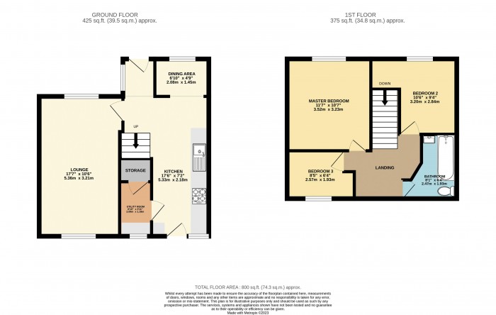 Floorplan for Bittern Way, Lincoln