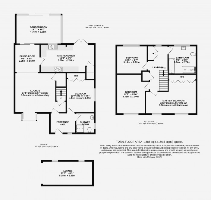 Floorplan for Wasdale Close, Lincoln
