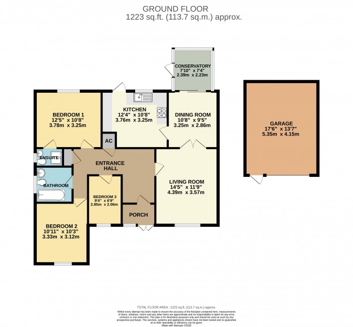 Floorplan for Sheraton Close, Lincoln