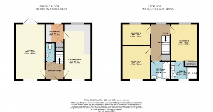 Floorplan for Plot 146, The Ledbury, Lincoln Road, Dunholme