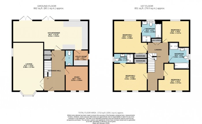 Floorplan for Plot 201, Arundel House, Lincoln Road, Dunholme, Lincoln