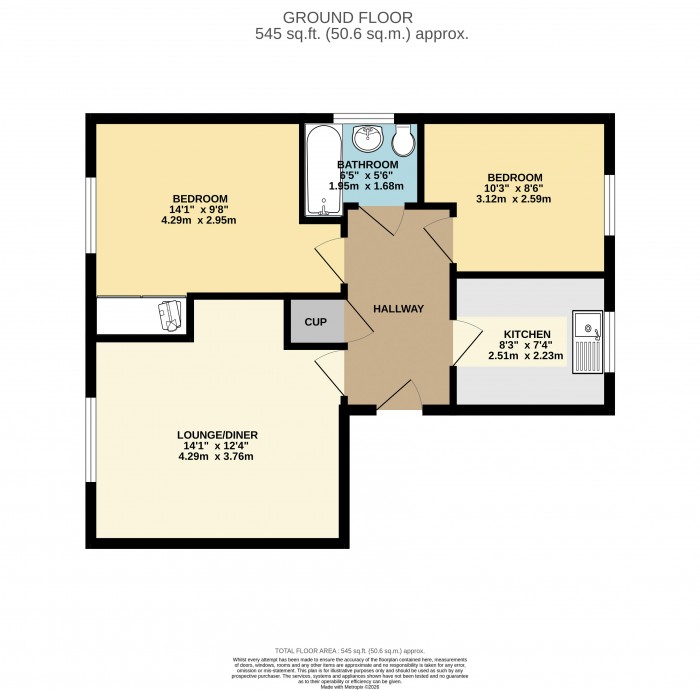 Floorplan for Pintail Close, Scunthorpe